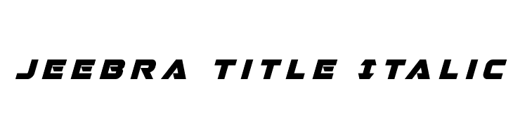 Jeebra Title Italic  नि: शुल्क फ़ॉन्ट्स डाउनलोड