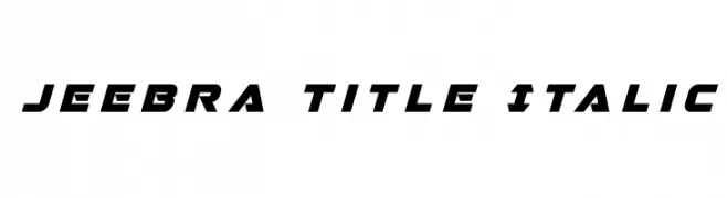 Jeebra Title Italic  フリーフォントのダウンロード