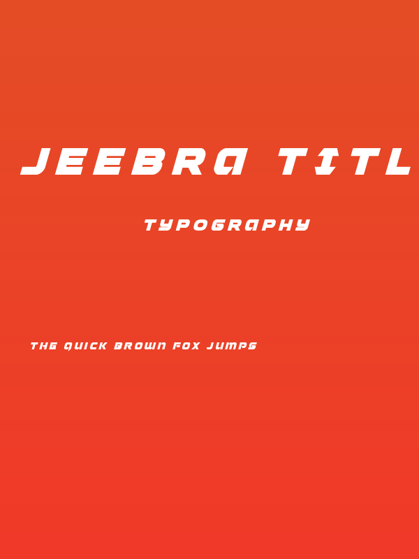 Jeebra Title Italic Poster