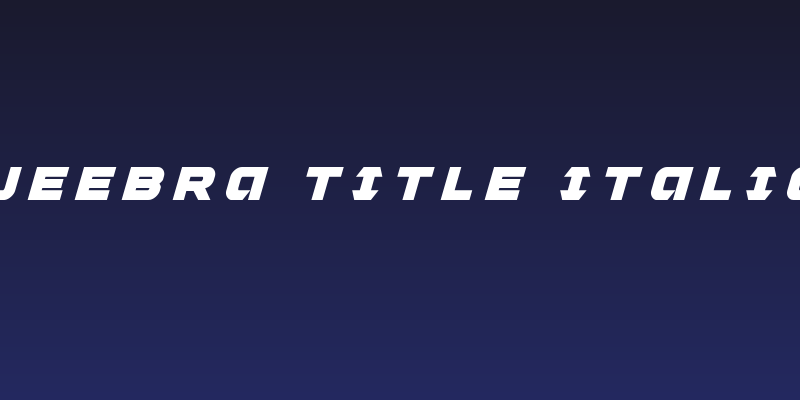 Jeebra Title Italic Social Header