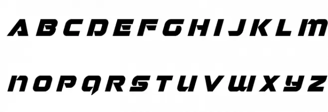 Jeebra Title Italic Font LOWERCASE
