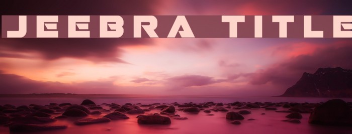 Jeebra Title Font examples