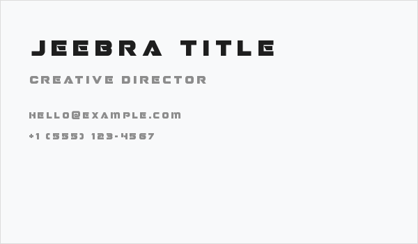 Jeebra Title Business Card