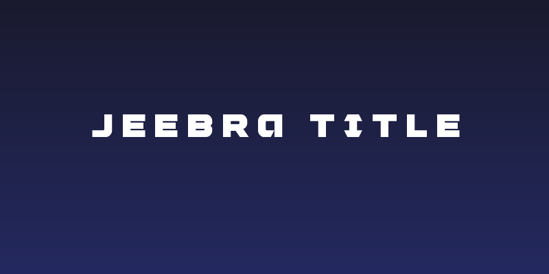 Jeebra Title Social Header