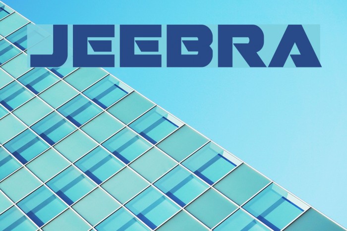 Jeebra Font examples