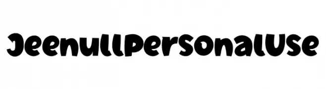 Jeenull Personal Use  Frei Schriftart Herunterladen