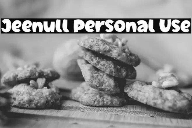 Jeenull Personal Use Font examples