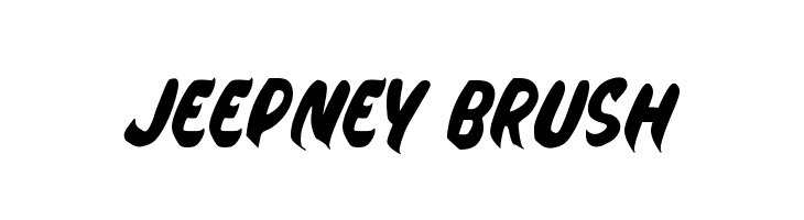 Jeepney Brush Font