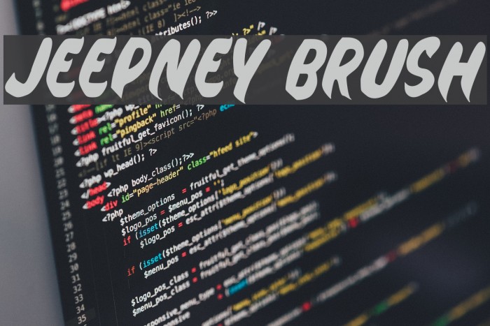 Jeepney Brush Font examples