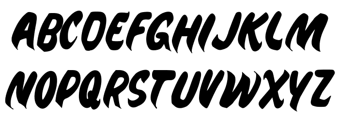 Jeepney Brush Font LOWERCASE
