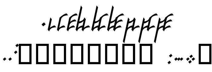 Jeernervaniaan Qelis NormalItalic Font OTHER CHARS