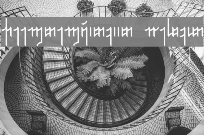 Jeernervaniaan Qelis Font examples