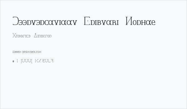 Jeernervaniaan Sribnaki Normal Business Card