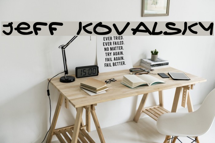 Jeff Kovalsky Font examples