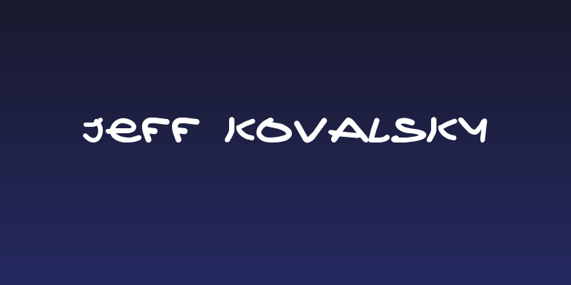 Jeff Kovalsky Social Header