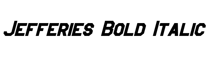 Jefferies Bold Italic Font