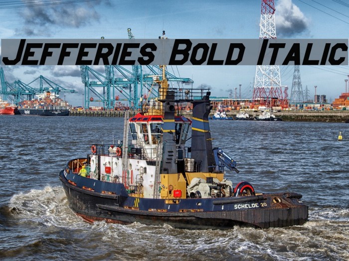 Jefferies Bold Italic Font examples