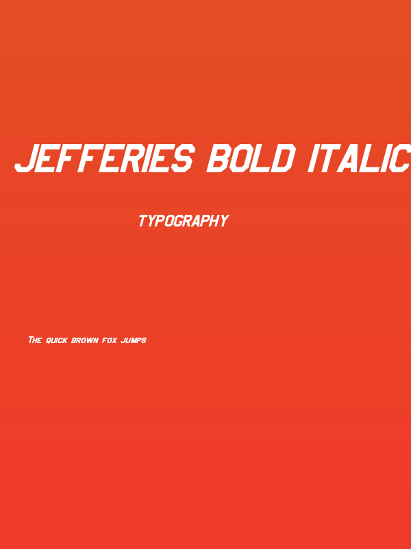 Jefferies Bold Italic Poster