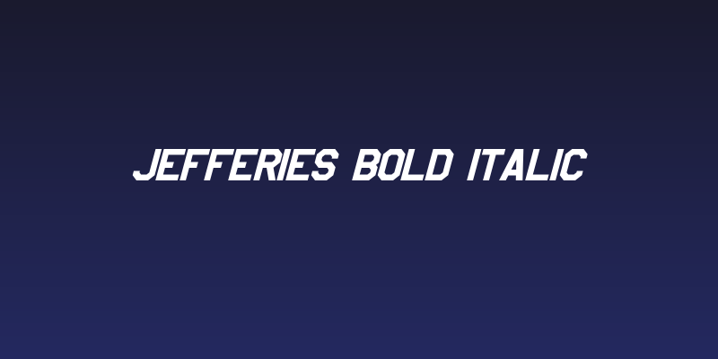 Jefferies Bold Italic Social Header