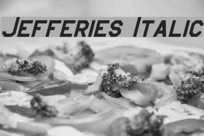 Jefferies Italic Font examples