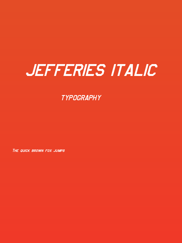 Jefferies Italic Poster