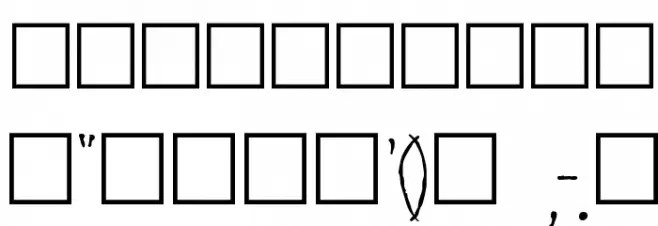 Jefferson フォント その他の文字