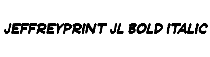 JeffreyPrint JL Bold Italic Font