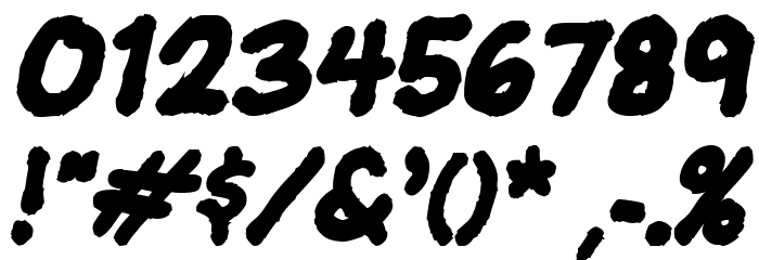JeffreyPrint JL Bold Italic Font OTHER CHARS