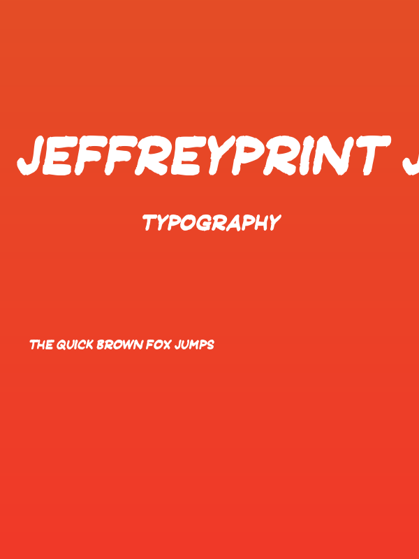 JeffreyPrint JL Bold Italic Poster