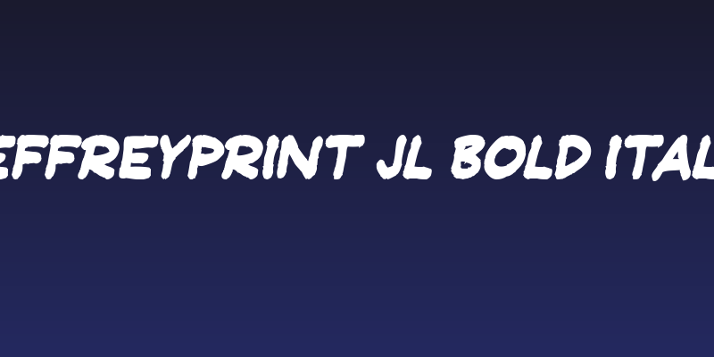 JeffreyPrint JL Bold Italic Social Header