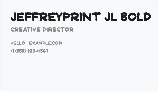 JeffreyPrint JL Bold Business Card