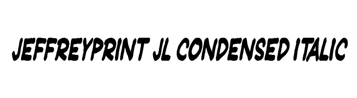 JeffreyPrint JL Condensed Italic Font