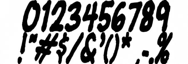 JeffreyPrint JL Condensed Italic Шрифта ДРУГИЕ символов