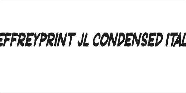JeffreyPrint JL Condensed Italic Logo