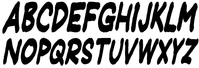 JeffreyPrint JL Condensed Italic Шрифта строчной