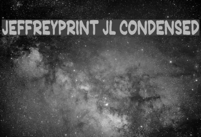 JeffreyPrint JL Condensed Font examples