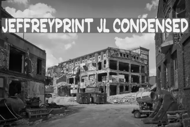 JeffreyPrint JL Condensed Font examples