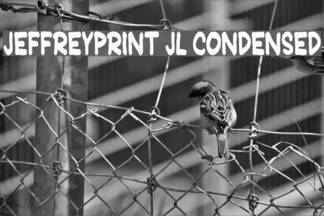 JeffreyPrint JL Condensed Font examples