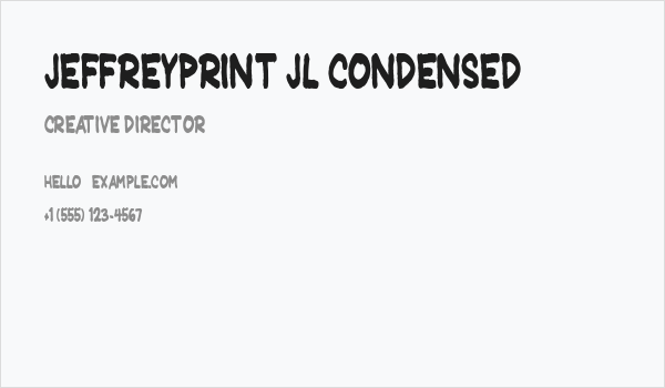 JeffreyPrint JL Condensed Business Card