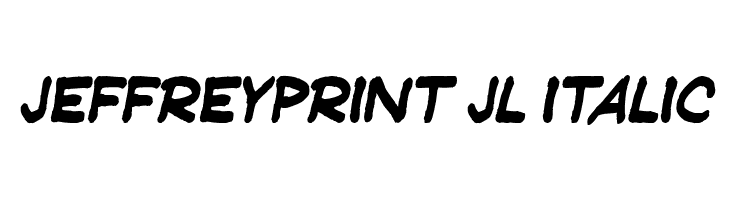 JeffreyPrint JL Italic  font caratteri gratis