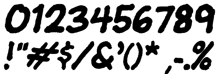 JeffreyPrint JL Italic Font OTHER CHARS
