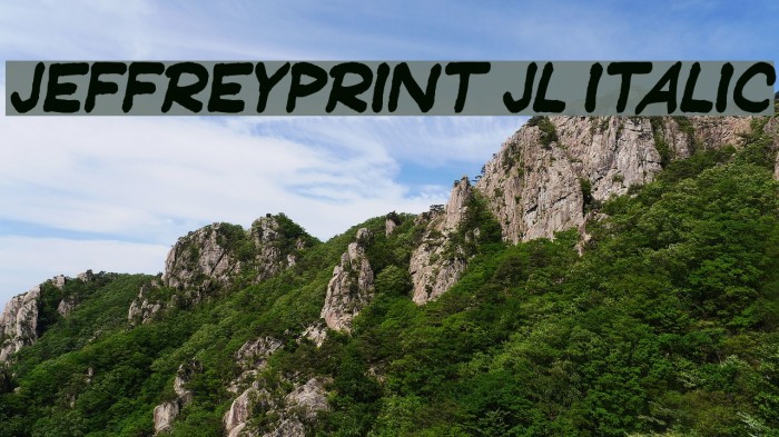 JeffreyPrint JL Italic Font examples