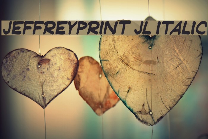 JeffreyPrint JL Italic Font examples