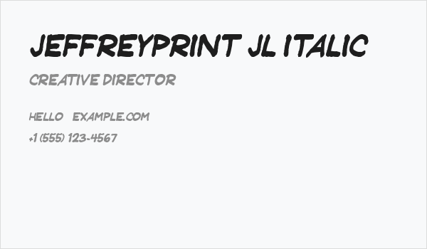 JeffreyPrint JL Italic Business Card