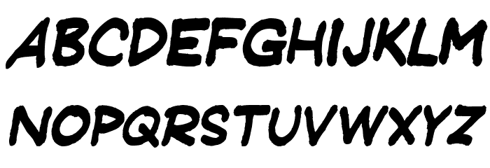 JeffreyPrint JL Italic Font LOWERCASE