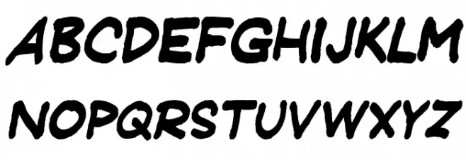 JeffreyPrint JL Italic Schriftart Kleinbuchstaben