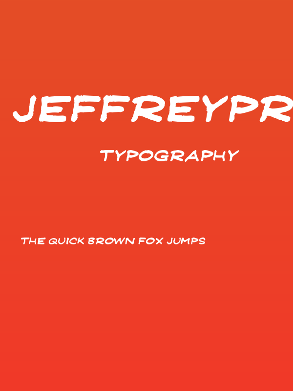 JeffreyPrint JL Wide Italic Poster