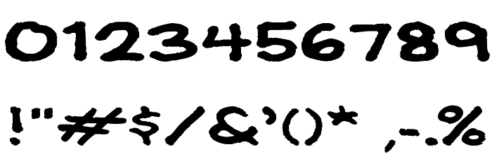 JeffreyPrint JL Wide Font OTHER CHARS
