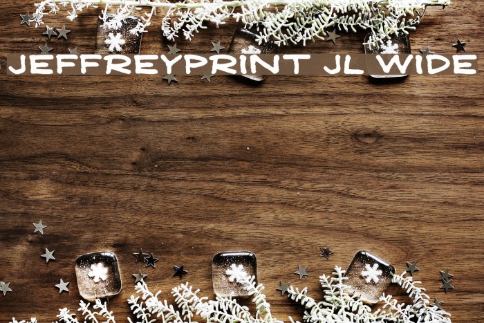 JeffreyPrint JL Wide Font examples