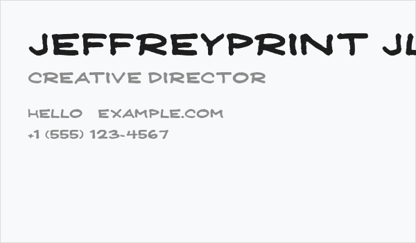 JeffreyPrint JL Wide Business Card